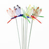 Simulation Plug Rod Magnetic Dragonfly Home Wall Garden Decoration, 1PCS Green, 1PCS Yellow, 1PCS Red, 1PCS Blue