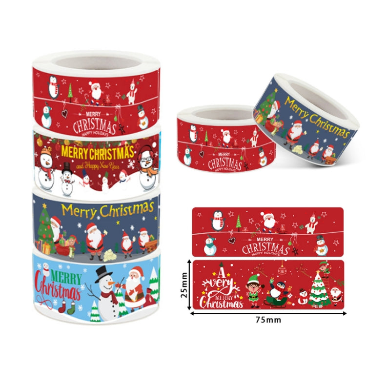 Christmas Stickers Child Toys Holiday Cartoon Tabel, 25x75mm