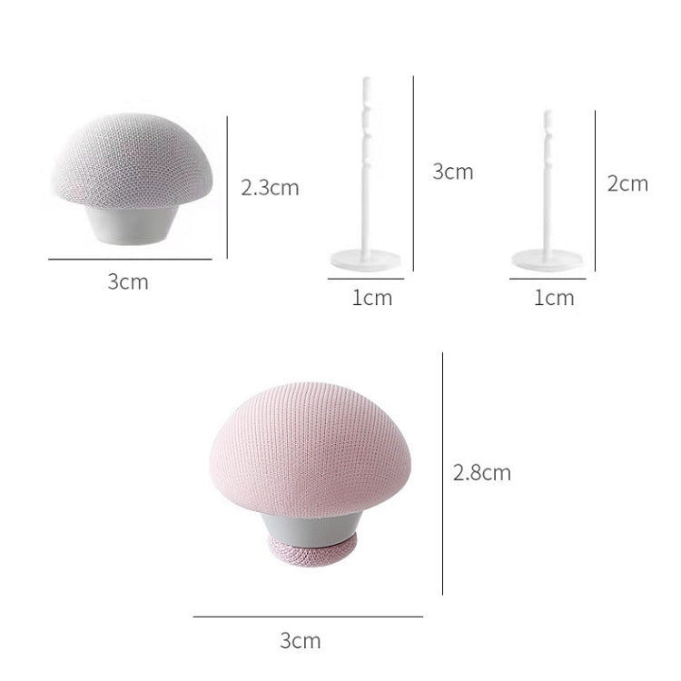 8 PCS Non-marking One-touch Unlocking Mushroom-shaped Quilt Fixer, Pink+Cloth Needle, Blue+Cloth Needle