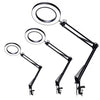 5X Magnifying Glass LED Folding Long Arm Clip Light Eye-protection USB Reading Lamp, Small, Medium, Large