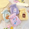 Plush Embroidery Washable Can Be Crossbody Water-Filled Warm Water Bag, Pink Bunny, Purple Bunny, Green Bear, Yellow Bear, Green Bear+Strap