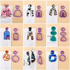 18 In 1 Soft Clay Earring Molds DIY Handmade Clay Cutter Clay Earrings Making Molds, 18 In 1 (Yellow), 18 In 1 (Blue), 18 In 1 (Purple), 18 In 1 (Pink)