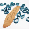 24 In 1 DIY Clay Earrings Molds DIY Handmade Clay Cutter Handmade Jewelry Molds, 24 In 1 (Dark Blue), 24 In 1 (Rust Red), 24 In 1 (Mint Green), 24 In 1 (Beige Orange)