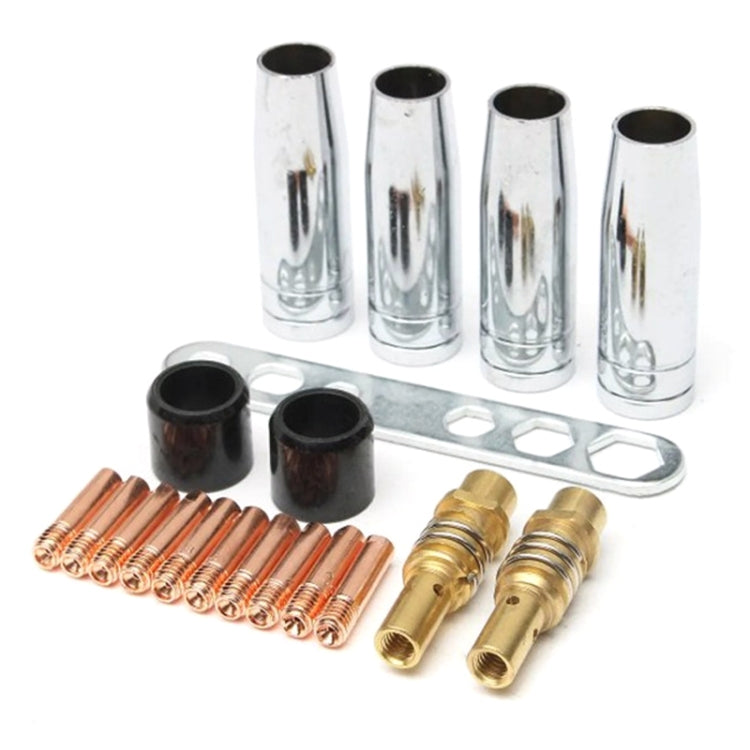 Welding Torch Insulation Sleeve Cover Nozzle Head Spring Tool Spare Kit, 19 PCS / Set