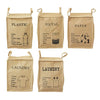 Jute Storage Box Fabric Dirty Clothes Basket Miscellaneous Sorting Storage Bag, Men Shirt, Milk Carton, Cans, Coke Bottle, Women T-shirt