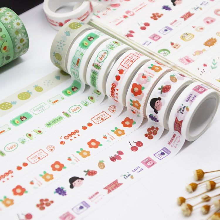 42001 Cartoon Pattern Hand Account Tape Set Diary Handbook DIY Washi Material, 60Rolls/Box 42001