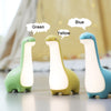 Dinosaur Night Light USB Rechargeable Sleeping Companion Ambient Warm Light, Yellow, Blue, Green
