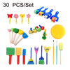 Children Painting Sponge Brush Stamps Artistic Doodling Supplies, 30 PCS/Set