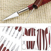 Pottery Wooden Rod Carving Scraper Clay Aid, 11 PCS/Set