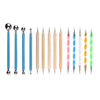 Ceramic Clay Indentation Sculpting Scraper Dotted Drill Nail Art Pen, 14 PCS/Set