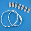 Shutter Venetian Blinds Curtain Accessories 4.5 x 6mm Mirabilis Beads, 2PCS 10m Bead Chain White Beads