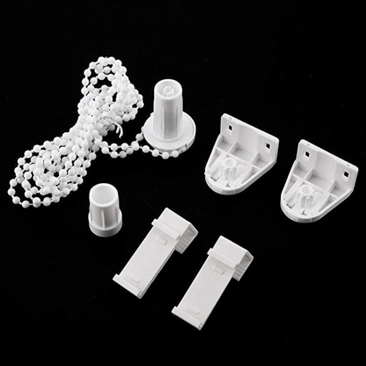 2 Sets 17mm Shutter Curtain Control Head With 2m Pull Beads Chain Set, 2 Sets 2m Pull Beads Chain