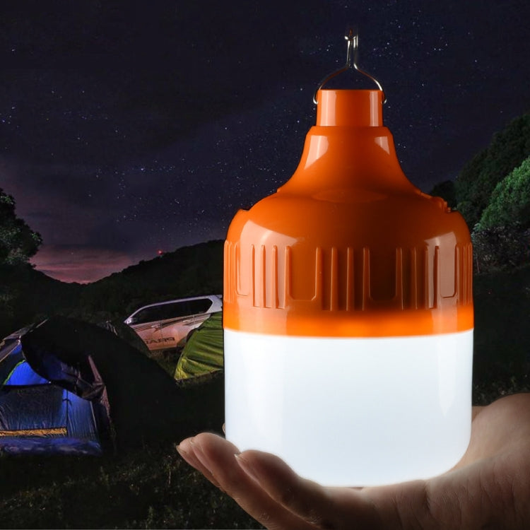 AB26 USB Charging LED Bulb Night Market Stall Lights Outdoor Camping Hanging Lamp, Power:, 30W (White), 60W (White), 80W (White), 100W (White), 200W (White), 300W (White), 80W (Orange), 100W (Orange), 200W (Orange), 300W (Orange)
