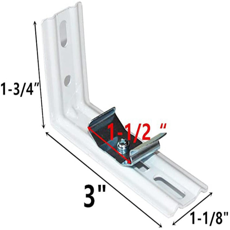 3 Inch Vertical Curtain Mounting Code Venetian Blinds Bracket, 10PCS Silver