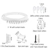 Model Steel Rail Bending Curtain Rail Flexible Guide Set, Size:, 3m White
