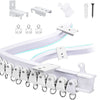 Model Steel Rail Bending Curtain Rail Flexible Guide Set, Size:, 5m White