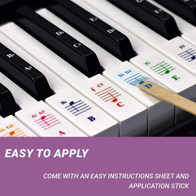 5PCS Children Piano Keyboard Color Stickers Musical Instrument Accessories