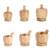 Kitchen Bamboo Garlic Pounder Food Stirrer, Without Lid, With Lid
