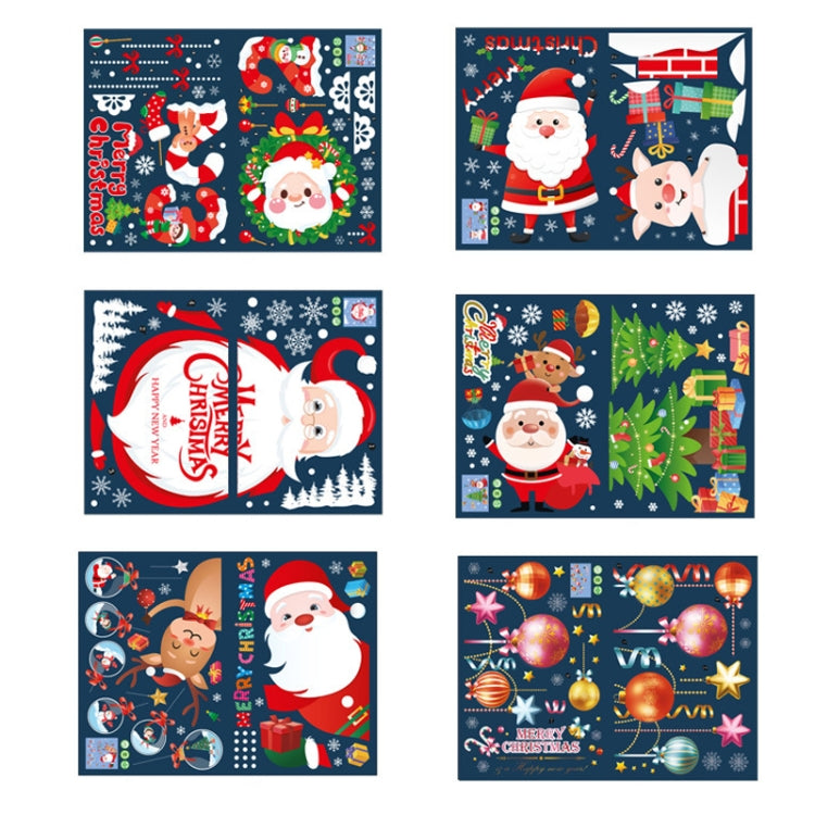 Santa Claus Hanging Stickers Shop Window Glass Door Living Room Wall Stickers, 6304, 6305, 6306, 6307, 6308, 6309