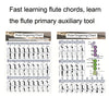 Coated Paper Flute Chord Fingering Practice Chart Staff Chord Fingering