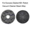 For Ecovacs Deebot N9+ 2pcs Robot Vacuum Cleaner Steam Mop Cloth, Ripple Rag, Full Hair Ash Rag