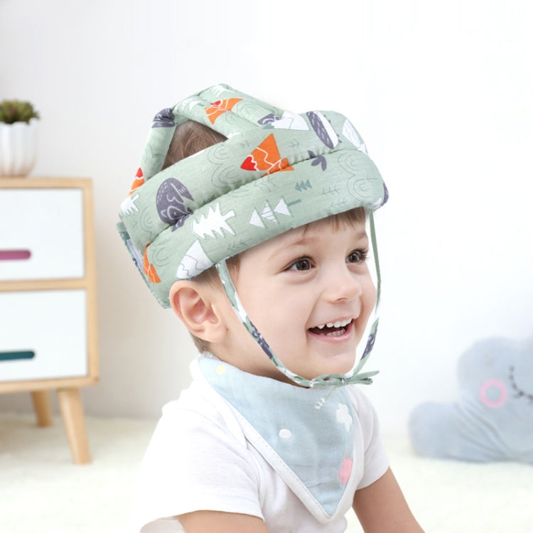 Baby Breathable Anti-fall Head Protective Cap Baby Protective Cap Toddler Bumper Cap, Spec:, Starfish, Pink Forest, Green Forest, Gray Forest, Pink Forest Antlers, Green Forest Antlers, Gray Forest Antlers, Starfish Antlers, Gray Cloud, Gray Star������...