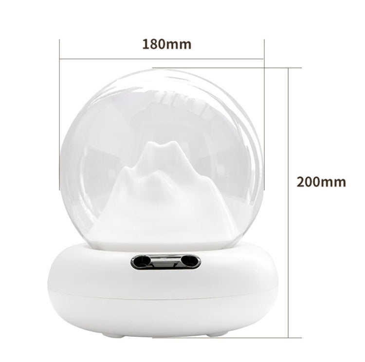 Rechargeable Moutain View Double Spray Aromatherapy Difusor Humidifier With Colorful Light, Moutain View