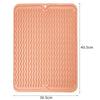 TPR Thickened Thermal Pad Wave Pattern Drain Anti-Slip Mat, Khaki Pink, Khaki Gray, Khaki Blue