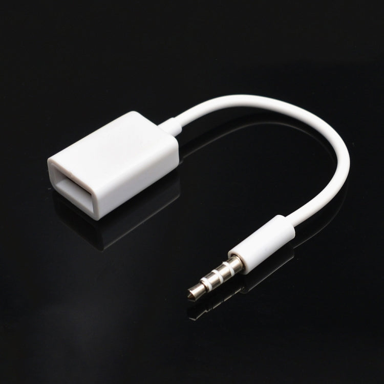 10 PCS Y-1502 14cm Car AUX Audio Cable To USB Car 3.5mm Adapter Cable, Y-1502