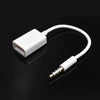 10 PCS Y-1502 14cm Car AUX Audio Cable To USB Car 3.5mm Adapter Cable, Y-1502
