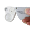 MG9889 30X-60X Mini Dual-Lens Craft Appreciation Magnifying Glass with LED Light, Dual-Lens 30X-60X