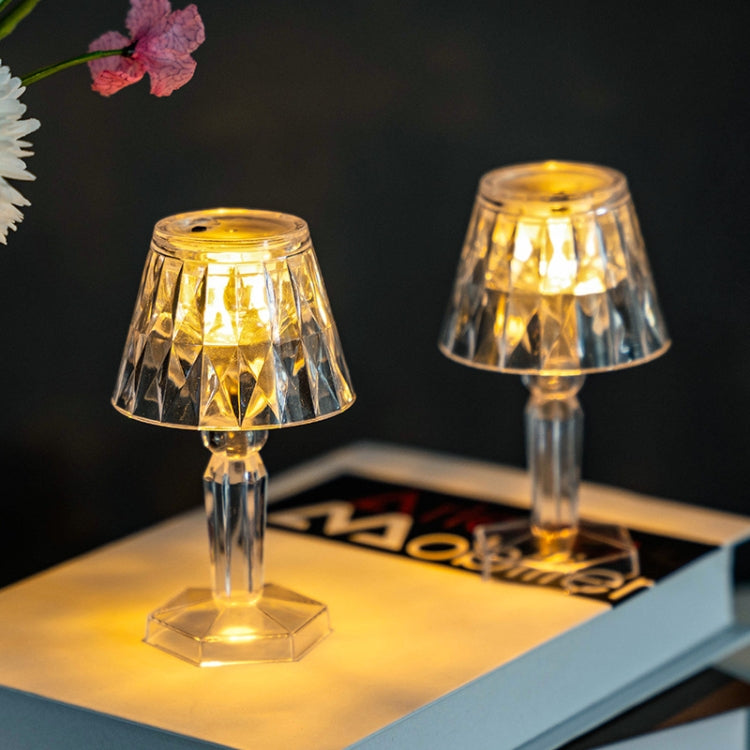 2 PCS 1.5V Diamond Ambience Desk Lamp LED Crystal Night Light, Spec:, Warm Light, Lampshade