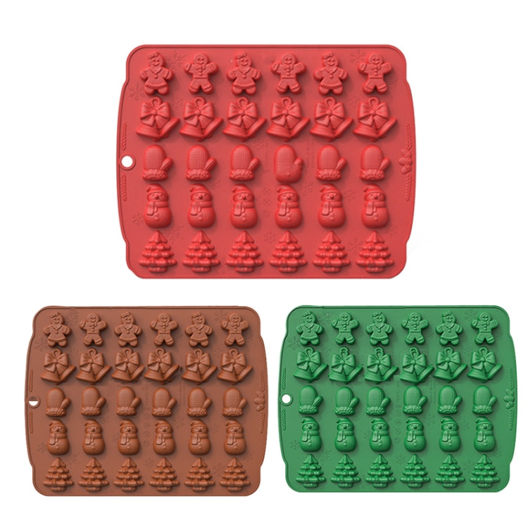 Christmas Supplies Drop Glue Mold Cake Barbecue Baking Tool, Color:, Green, Chocolate Color, Red