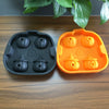 W1532 Pumpkin Ice Cream Silicone Ice Grid Mold Chocolate Whiskey Ice Cubes Ice Hockey, Gold, Black