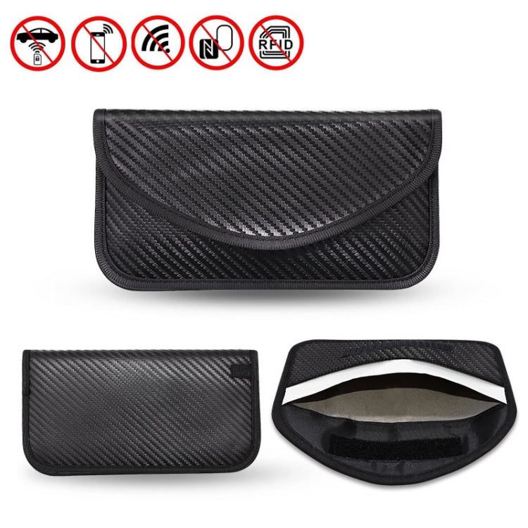 Carbon Fiber Signal Shielding Bag Radiation-proof RFID Phone Key Bag