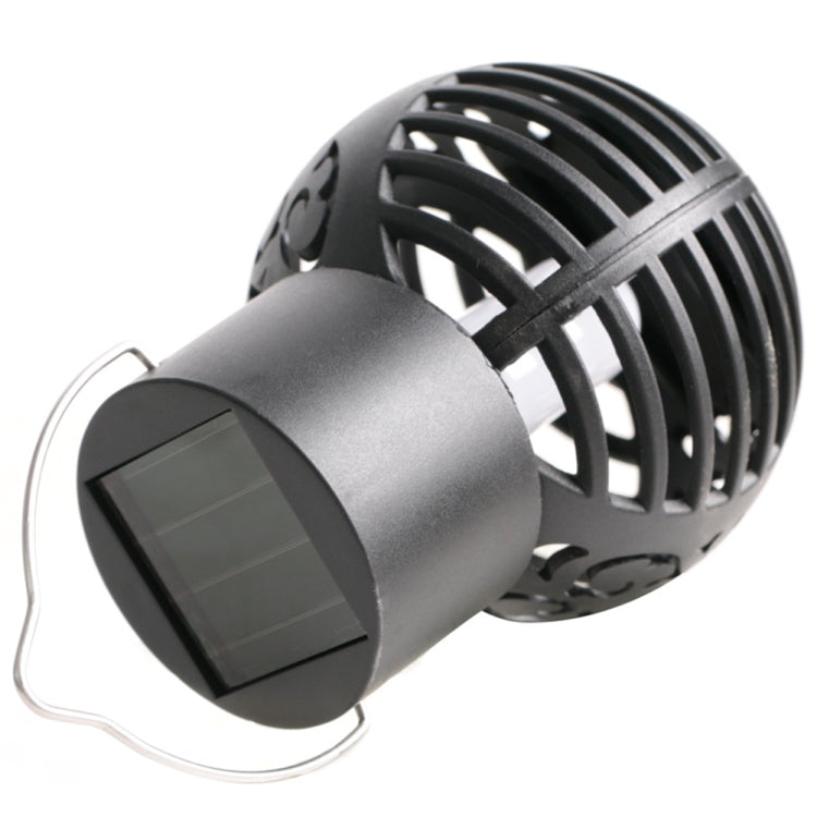 2 PCS Solar Simulation Flame Hollow Ball Hanging Lights Balcony Decorative Lights, 2 PCS Flame Hollow Ball