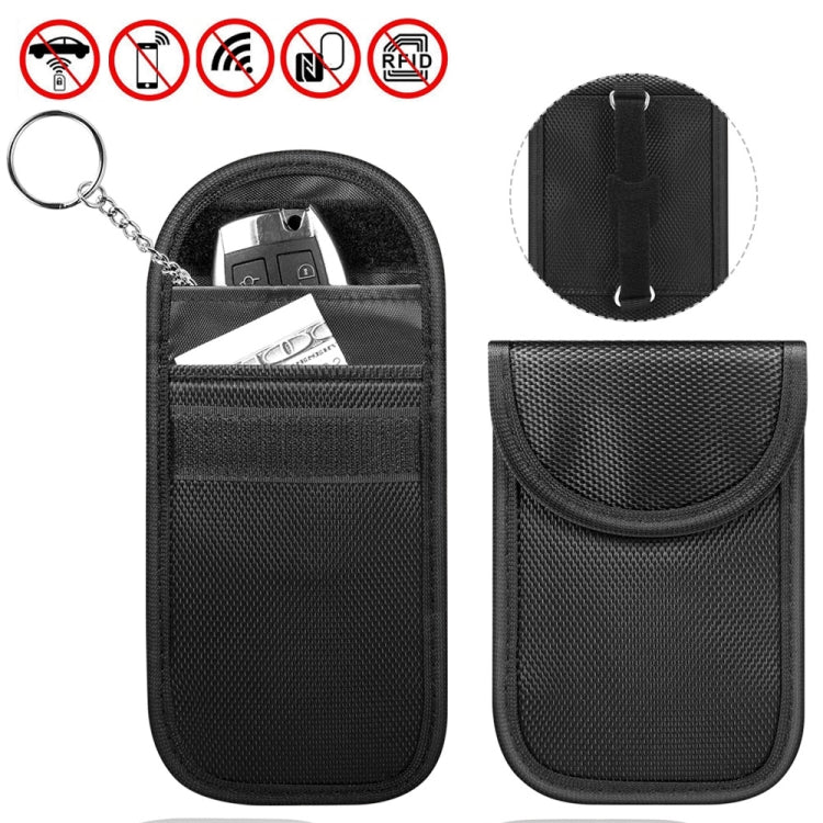 Double Buckle Car Key Signal Shielding Bag Anti-Magnetic RFID Card