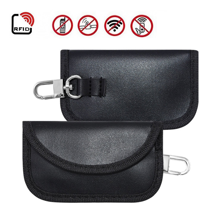 PU Leather RFID Cell Phone Car Key Signal Shielding Bag Anti