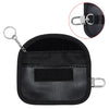 PU Leather RFID Cell Phone Car Key Signal Shielding Bag Anti Radiation Bag, PU Black