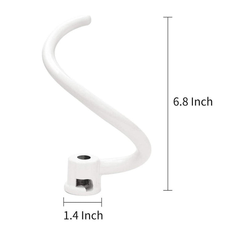 For KitchenAid 6QT Stand Lifting Mixer Bowl Spiral Coating Metal Dough Hook, Dough Hook