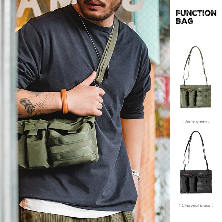 Maden TSS2201030 Multi Pocket Single Shoulder Messenger Crossing Bag, TSS2201030 Carbon Black