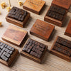 E13 28PCS/Set Vintage Wooden Alphabet and Number Diary Handbook DIY Stamps, Regular Capital, Regular Lowercase, Cursive Capital, Cursive Lowercase