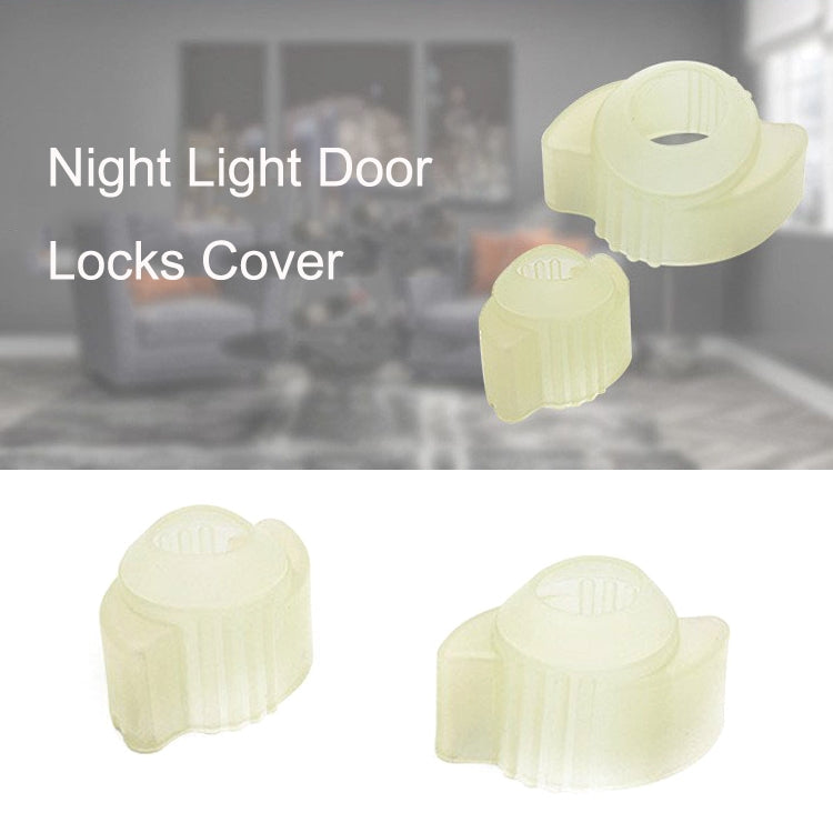 Night Light Door Locks Cover Thickened Anti-Collision Pad Door Lock Protective Cover, 3PCS Transparent