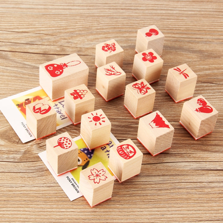 4 Sets 121 Cartoon Handbook Decoration Wooden Seals Diary Decoration Stamps