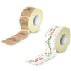 300PCS/Roll Rectangular Shaped Christmas Decoration Stickers Holiday Gift Tag Tape, Rectangular Cowhide, Rectangular White