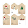 300PCS/Roll Rectangular Shaped Christmas Decoration Stickers Holiday Gift Tag Tape, Cowhide
