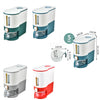 One Button Press Insect Proof Sealed Moisture Proof Fresh Rice Storage Bin, 5 KG