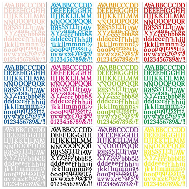 10 PCS Waterproof Alphabet DIY Handbook Sticker Gift Decoration Office Sticker