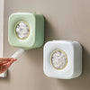 Large Capacity Kitchen Cling Wrap Organiser Wall Mounted Shower Cap Storage Shelf, 2 PCS Green, 2 PCS White