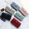 PU Multi-functional Triple Fold Buckle Women Key Bag, PU Black, PU Grey, PU Red, PU Pink, PU Green, PU Blue